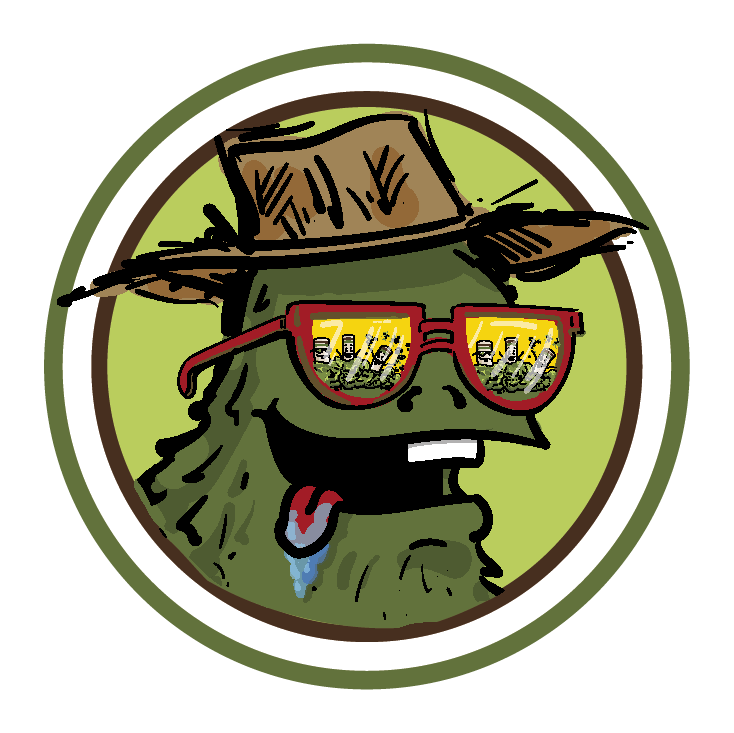 Weedle mascot with sunglasses